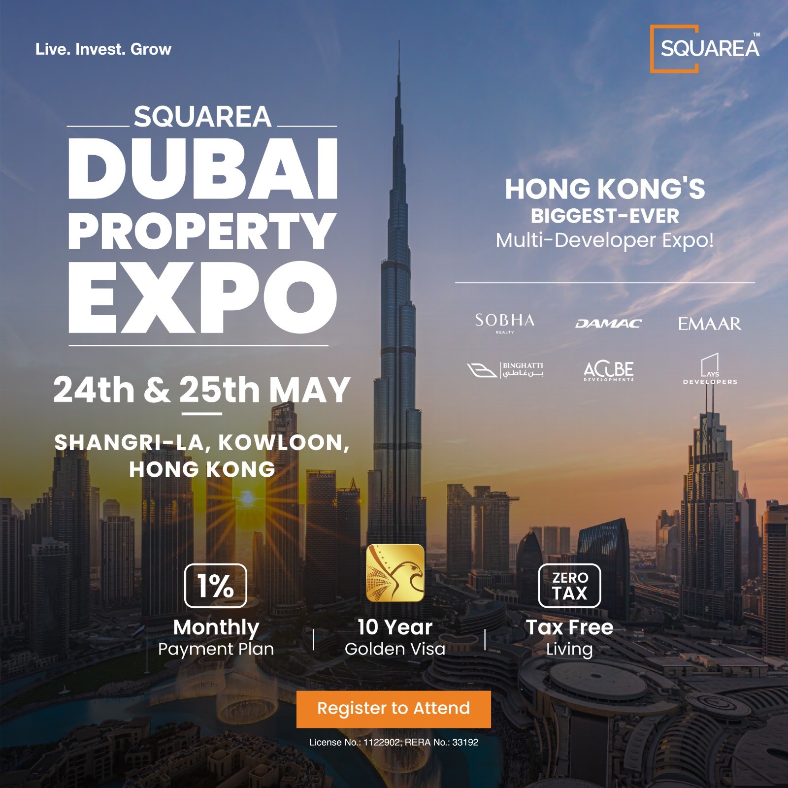 Squarea Dubai Property Expo - Biggest Multi-Developer Event | Free Entry