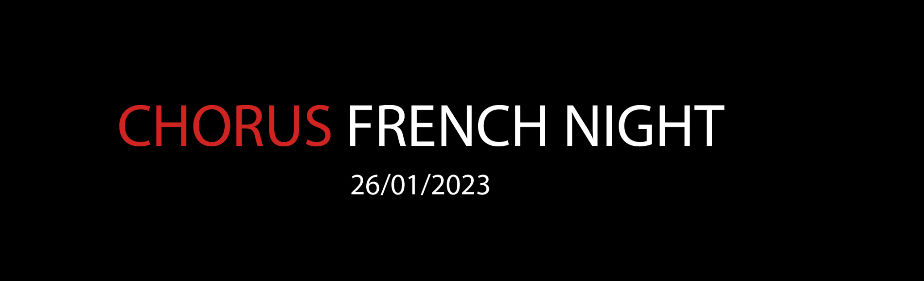 FRENCH NIGHT 26/01/2023