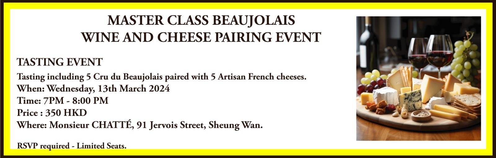 Beaujolais Wine and cheese pairing Master Class