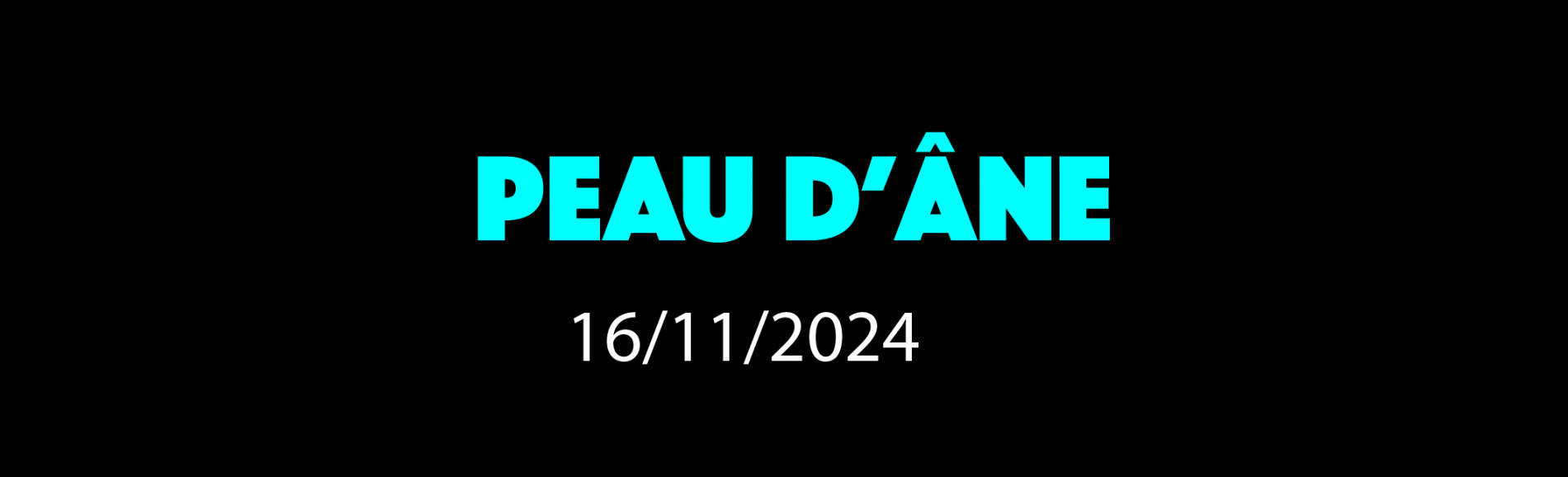 PEAU D'ÂNE 16/11/2024