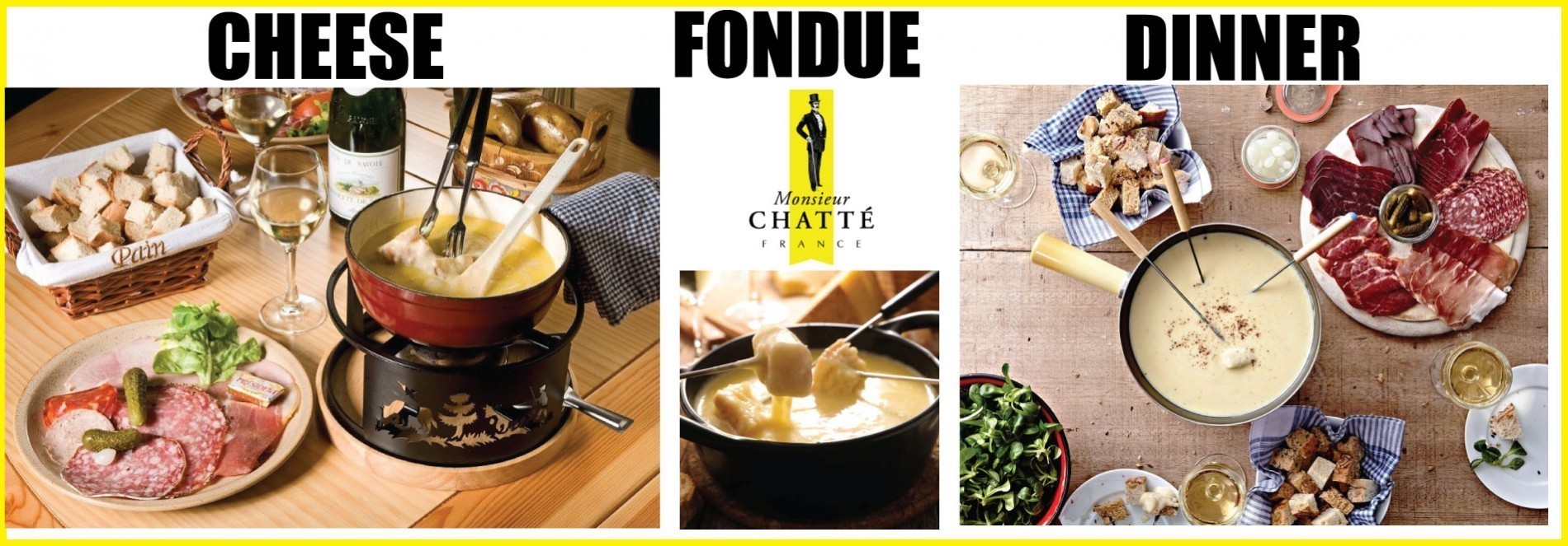 Cheese Fondue Dinner for 2 persons
