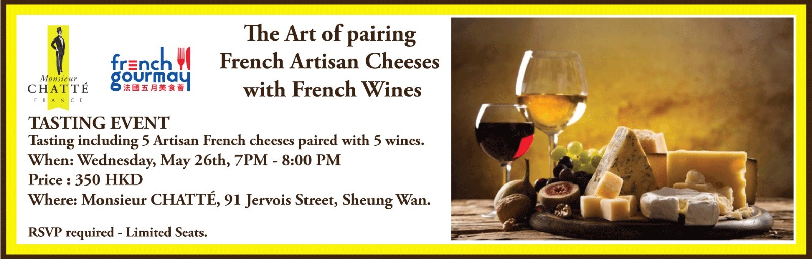 The art of French Artisan Cheeses pairing with French Wines